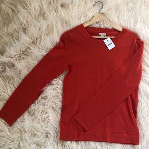 J. Crew Small Teddie Sweater Orange NWT